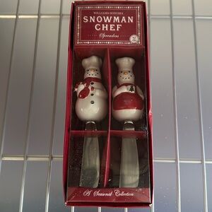 William Sonoma- Snowman Chef - Spreaders (Set of 2)